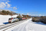 193 773 + 193 661 mit TEC 41853 am 29.12.2017 bei Neuhaus an der Gail.