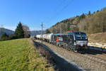 193 872 mit einem Kesselzug am 10.03.2015 bei Wernstein am Inn.