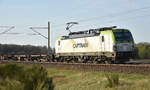 Captrain Vectron 193 891-9 mit einem halbvollen Containerzug unterwegs in Richtung Hagenower Land.