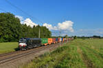 193 877 mit einem Containerzug am 19.07.2017 bei Andorf.