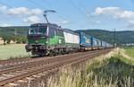 193 830 hier zu sehen mit einen Walterzug der in Richtung Süden bei Reilos am 20.06.2018 unterwegs ist.