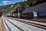 X4E-647 (193 647-5) mit einen Aufliegerzug am Brenner,abgelichtet am 25.08.2018.