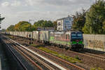 TXL 193 265 mit Containerzug in Hamburg Hausbruch, am 20.09.2018.