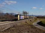 Die 193 777 mit einem KLV-Zug am 03.01.2019 unterwegs bei Cormons.