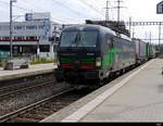 SBB - Lok 193 257-3 vor Güterzug bei der Durchfahrt im Bahnhof Prattelen am 27.07.2019