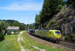 193 559  NATURAIL  und 193 667 mit einem LKW-WALTER-KLV nach Verona bei Gries am Brenner, 01.08.2019.