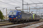 Doppeltraktion, mit den Loks 193 496-7 und 486 507-7 durchfährt den Bahnhof Pratteln. Die Aufnahme stammt vom 06.09.2019.