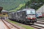 Am 05.07.2018 stand MRCE/MIR X4 E-648 (193 648-3)  MERCITALIA RAIL  vor der abgerüsteten MRCE/MIR X4 E-642 (193 642-6)  MERCITALIA RAIL  auf einem Abstellgleis im Bahnhof von Brennero und wird in