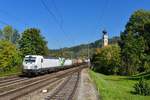 193 247 + 193 xxx mit einem Knickkesselzug am 30.09.2017 bei Wernstein am Inn.