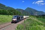 193 643 mit einem Zuckerzug am 26.06.2019 bei Campo di Trens.