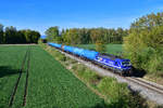 193 792 mit einem Kesselzug am 26.04.2020 bei Wallersdorf.