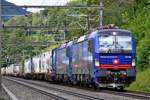 193 530  Po  gemeinsam mit 193 531  Reuss  am Morgen des 06.06.2020 unterwegs in den Süden, aufgenommen bei Villnachern AG (Schweiz).