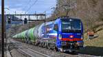 Nightpiercer II 193 532  Rhein  mit einem Kesselzug nach Rümlang unterwegs bei Umiken AG (CH) am Vormittag des 13.03.2021.