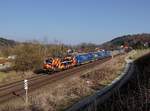 Die X4E-878 mit einem KLV-Zug am 26.03.2021 unterwegs bei Seestetten.