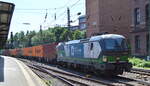 Wiener Lokalbahnen Cargo GmbH, Wien [A] mit der ELL Vectron  193 238   [NVR-Nummer: 91 80 6193 238-3 D-ELOC] und Containerzug Richtung Hamburger Hafen am 16.06.21 Durchfahrt Bf.