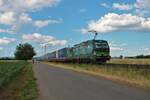 ELL/LTE Siemens Vectron 193 738-2 mit Miratrans KLV in Babenhausen am 21.06.21