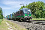 193 252-4 ist mit einen LKW Walter Zug am 15.06.2021 in Vollmerz in Richtung Süden unterwegs.