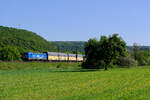 193 838 EGP mit einem ARS Altmann Autotransportzug bei Wernfeld Richtung Würzburg, 07.05.2020