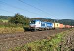 193 834-9 mit einen Containerzug bei Reilos am 08.09.2021