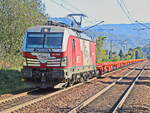 ELLCargo Motion Vectron 193 749 mit einem Zug neu gefertigter Waggons am 09.