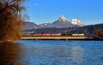 193 596 + 193 642 mit DGS 43153 am 15.01.2022 bei Kirchbichl.