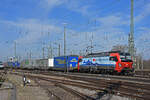 Siemens Vectron 193 467-8 durchfährt den badischen Bahnhof. Die Aufnahme stammt vom 01.03.2022.