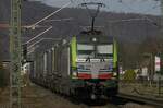 BLS Cargo 193 420 mit Sattelaufliegern am 16.03.2022 bei Braubach