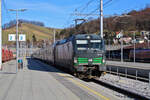 ELL 193 730 erreicht mit dem EC151 nach Ljubljana den Bahnhof Maribor. (29.12.2022)