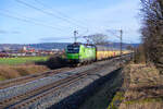 193 231 ELL/RTB Cargo mit einem ARS Altmann Autotransportzug bei Pölling, 04.02.2021  