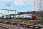 Siemens Vectron 193 475-1 durchfährt am 03.10.2022 den Bahnhof Pratteln.