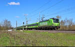 Umgeleiteter Flixtrain mit 193 862-0 (Siemens Vectron) rauscht durch Magdeburg Herrenkrug.