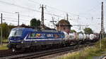 RTB CARGO GmbH, Aachen [D] mit der  193 793  [NVR-Nummer: 91 80 6193 793-7 D-ELOC] und einem Containerzug Höhe Bahnhof Frankfurt (Oder) am 11.10.23