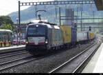 Beacon - Lok 91 80 6 193 712-7 vor Güterzug bei der durchfahrt im Bhf. Sissach am 2024.05.01