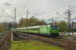 193 862-0 mit Flixtrain in Wuppertal Sonnborn, am 05.04.2024.