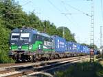 ELL 193 954 (Rail Force One) mit Containerzug in Rheine=Bentlage, 29.07.2024