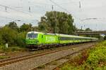 193 436-3 ELL Vectron mit Flixtrain in Ostbevern, August 2024.