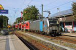 Railpool 193 802-6 erreicht mit dem RE19 (Nürnberg Hbf - Sonneberg(Thür)Hbf) und 193 806-7 am Schluss des Zuges den Bahnhof Rödental.