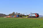 SBB Cargo 193 470 mitt einem Containerzug am 28.04.2021 bei Dahle