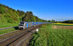 193 991 mit einem KLV am 26.04.2024 bei Vilshofen.