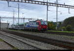 SBB - Lok 91 80 6 193 468-6 mit Rolla unterwegs in Pratteln am 2024.09.30 ... Standort des Fotografen ausserhalb der Geleise auf der Strasse