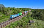 193 753 mit einem Containerzug am 27.04.2024 bei Laaber.