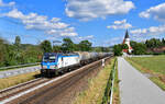 193 696 mit einem Kesselzug am 28.07.2024 bei Hausbach.