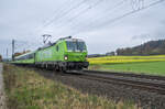 193-437 mit einem Flixtrain in Richtung Fulda unterwegs,gesehen am 13.11.2024 bei Kerzell.