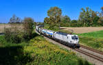 193 011 mit einem KLV am 21.09.2024 bei Langenisarhofen.