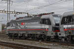 Siemens Vectron 193 546-9 durchfährt am 28.02.2025 als Zweit Lok den Bahnhof Pratteln.