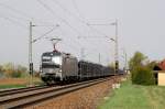 193 802 mit Auto-Transportwagen bei Herbertshofen (03.04.2014)