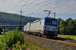 193 841-4 Vectron mit einen Containerzug bei Hermannspiegel unterwegs am 28.08.14