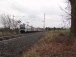 193 801 zu sehen am 11.12.14 mit einem Containerzug an der Schöpsdrehe bei Plauen/V.