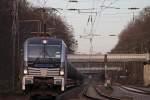 Railpool/Bräunert/Transpetrol 193 801 am 12.2.14 mit einem Kesselzug aus Duisburg-Ruhrort Hafen am Abzw.Lotharstraße in Duisburg-Neudorf.