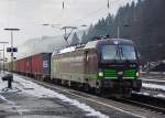 193 209 von SBB Cargo mit einen Containerzug zu sehen am 25.02.15 in Jossa.